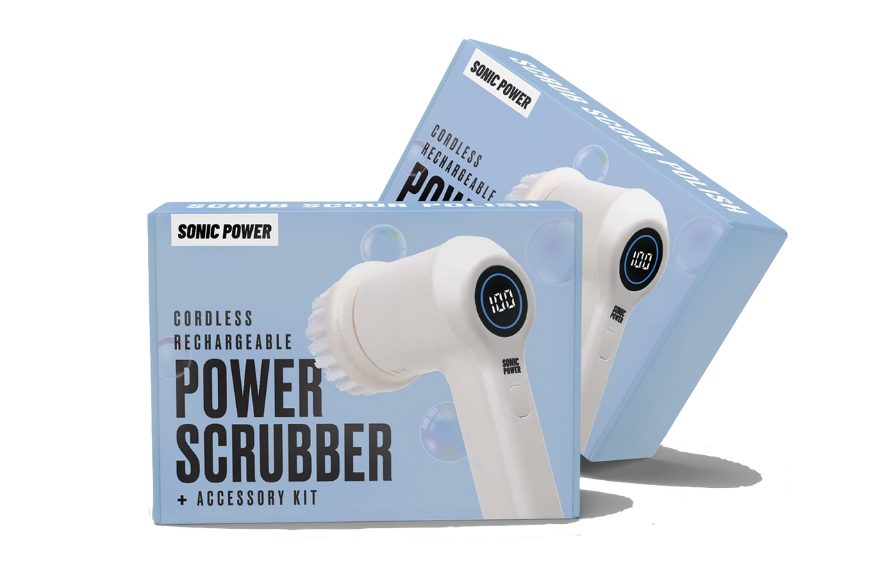 Sonic Scrubber Bathroom Power Cleaner Interchangeable Brushes